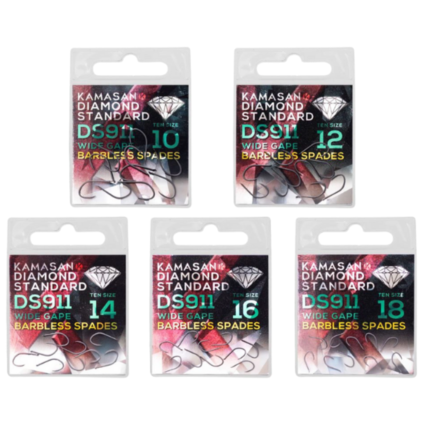 Kamasan Diamond Standard DS 911 Barbless Spade End Hooks