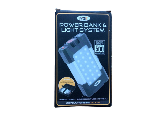 NGT Flood Light 500 Lumens Light With 10400Mah Power Bank With Case Carp Fishing