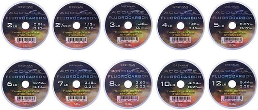 Drennan Acolyte Fluorocarbon Line 50m ALL SIZES